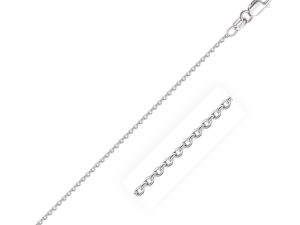 18k White Gold Round Cable Chain (1.50 mm)
