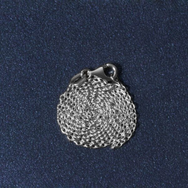 18k White Gold Round Cable Chain (1.50 mm) - Image 6