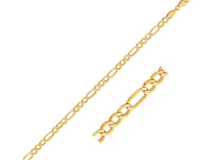 14k Yellow Gold Lite Figaro Bracelet (4.70 mm)