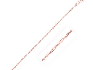14k Rose Gold Singapore Chain (1.10 mm)