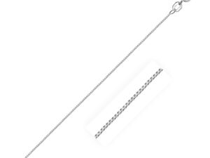 14k White Gold Classic Box Chain (0.60 mm)
