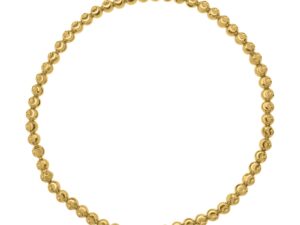Moon Cut Bead Stretch Bracelet in 14K Yellow Gold (2.90 mm)