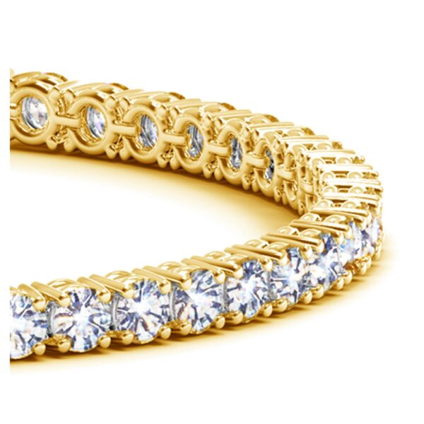 Lab Grown Round Diamond Tennis Bracelet in 14k Yellow Gold(10 cctw F/G  VS2/SI1) - Image 2