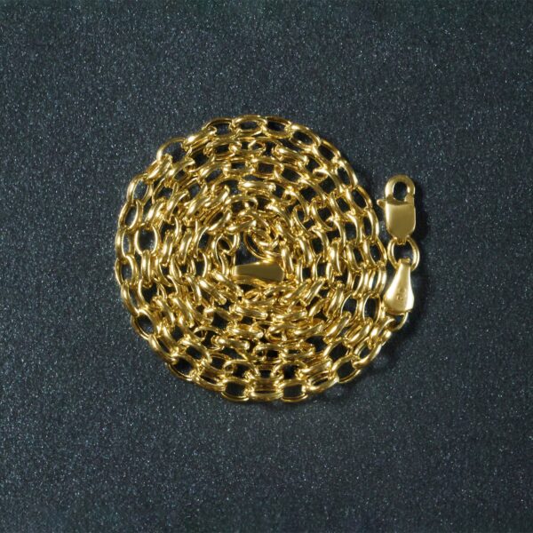 14k Yellow Gold Oval Rolo Chain (3.20 mm) - Image 5