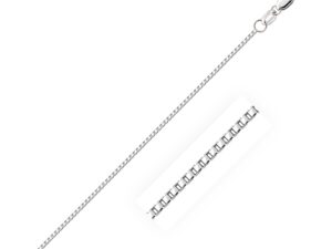 10k White Gold Octagonal Box Chain (1.20 mm)