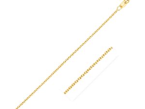 14k Yellow Gold Round Cable Link Chain (1.5 mm)