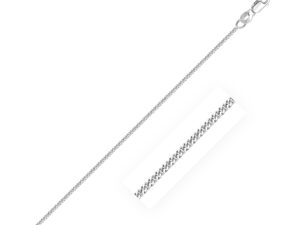 10k White Gold Gourmette Chain  (1.40 mm)