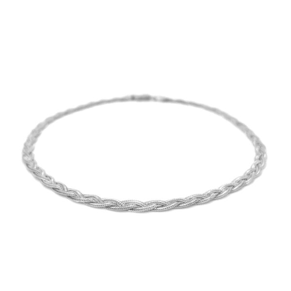 14k White Gold Braided Bracelet  (3.50 mm) - Image 3