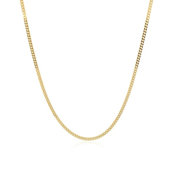 14k Yellow Gold Gourmette Chain (1.40 mm) - Image 2