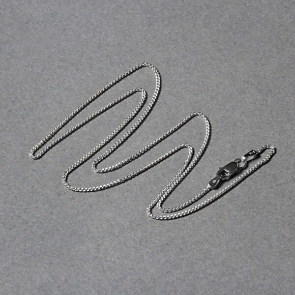 14k White Gold Round Wheat Chain (1.00 mm) - Image 6