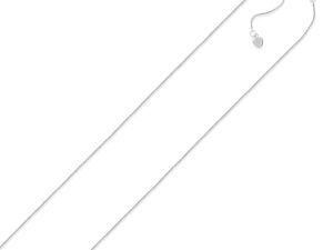 10k White Gold Adjustable Cable Chain (1.10 mm)