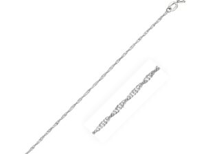 14k White Gold Singapore Chain (1.10 mm)