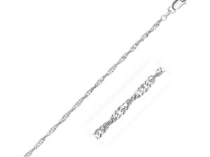 14k White Gold Singapore Chain (2.10 mm)
