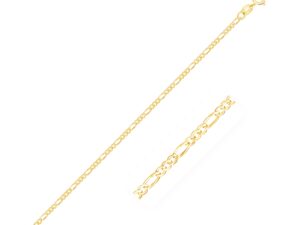 14k Yellow Gold Figaro Anklet 1.5mm