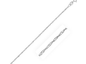 10k White Gold Singapore Chain (1.50 mm)