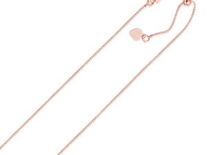 14k Rose Gold Adjustable Box Chain (0.70 mm)