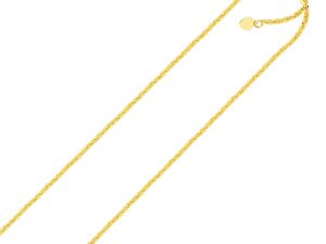 10k Yellow Gold Adjustable Sparkle Chain (1.20 mm)