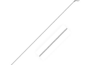 14k White Gold Classic Box Chain (0.45 mm)