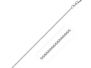 10k White Gold Classic Box Chain (0.78 mm)
