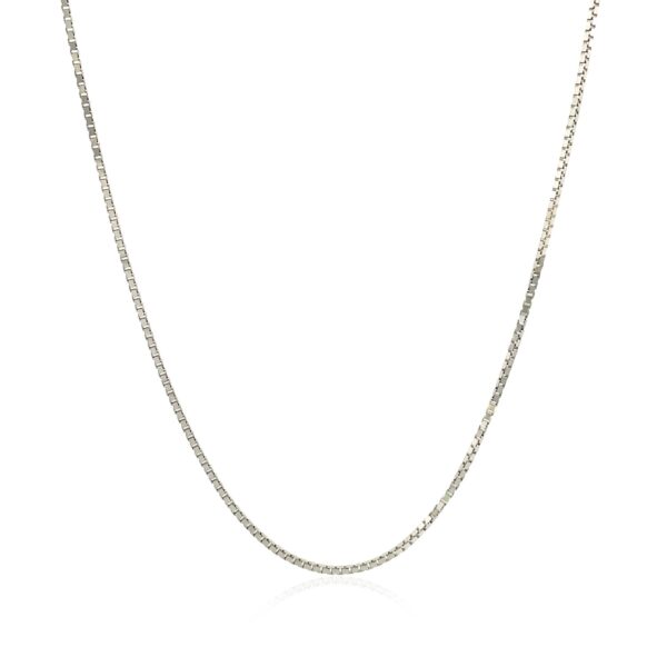 10k White Gold Classic Box Chain (0.78 mm) - Image 2