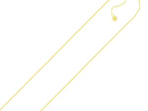 14k Yellow Gold Adjustable Cable Chain (1.10 mm)