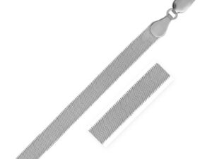 14k White Gold Super Flex Herringbone Bracelet (4.60 mm)