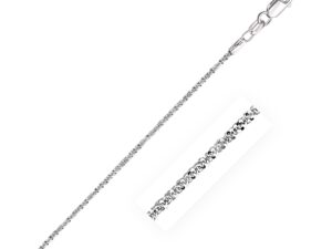 14k White Gold Sparkle Anklet 1.5mm