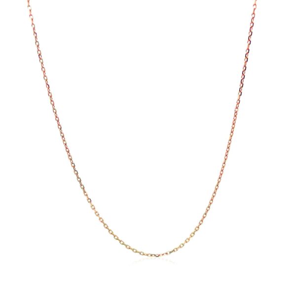 Diamond Cut Cable Link Chain in Rose Gold (0.87 mm) - Image 2