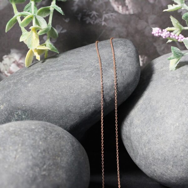 Diamond Cut Cable Link Chain in Rose Gold (0.87 mm) - Image 4