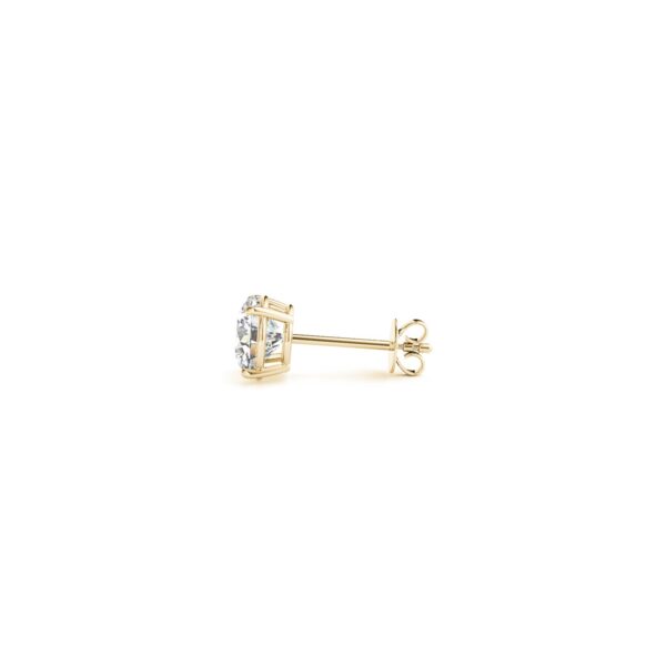 1 cttw Certified IGI Lab Grown Round Diamond Earrings 14k Yellow Gold (G/VS2) - Image 2