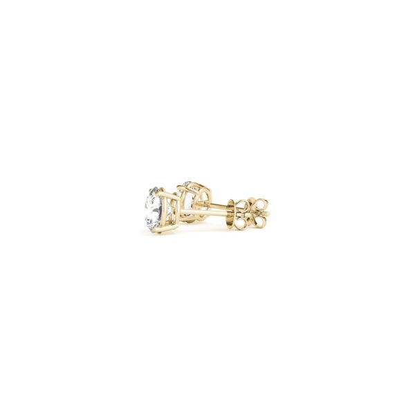 1 cttw Certified IGI Lab Grown Round Diamond Earrings 14k Yellow Gold (G/VS2) - Image 4