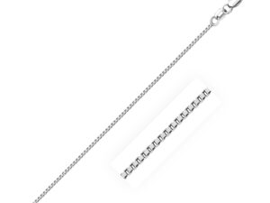 10k White Gold Classic Box Chain (0.94 mm)