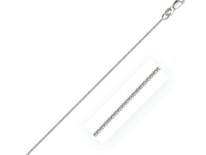14k White Gold Gourmette Chain 1.0mm (1.00 mm)