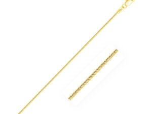 14k Yellow Gold Octagonal Shiny Snake Chain (0.85 mm)