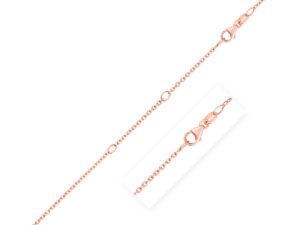 Double Extendable Cable Chain in 14k Rose Gold (1.20 mm)