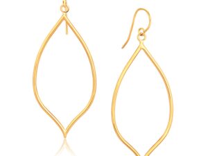 14k Yellow Gold Marquise Style Polished Earrings