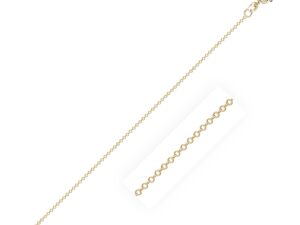 14k Yellow Gold Cable Link Chain (0.50 mm)