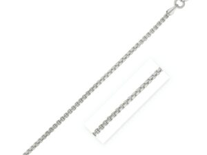 14k White Gold Round Box Chain (1.3 mm)