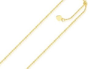14k Yellow Gold Singapore Style Adjustable Chain (1.40 mm)