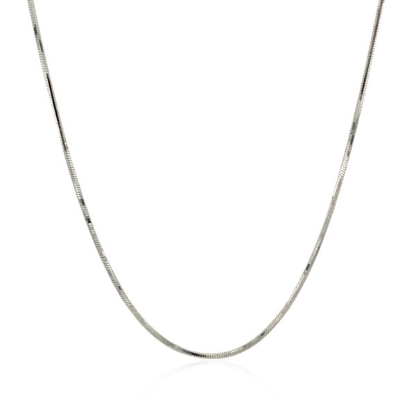 14k White Gold Adjustable Snake Chain (0.80 mm) - Image 2