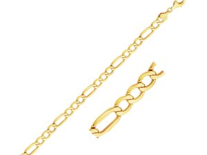 14k Yellow Gold Lite Figaro Bracelet (6.60 mm)