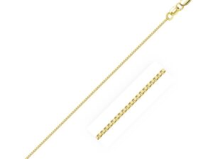 18k Yellow Gold Box Chain 0.6mm (0.60 mm)