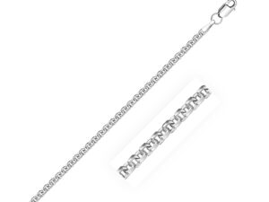 14k White Gold Forsantina Lite Cable Link Chain (2.30 mm)