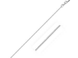 18k White Gold Box Chain 0.6mm (0.60 mm)