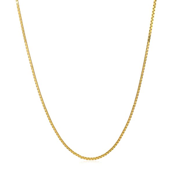 14k Yellow Gold Adjustable Box Chain (1.10 mm) - Image 2