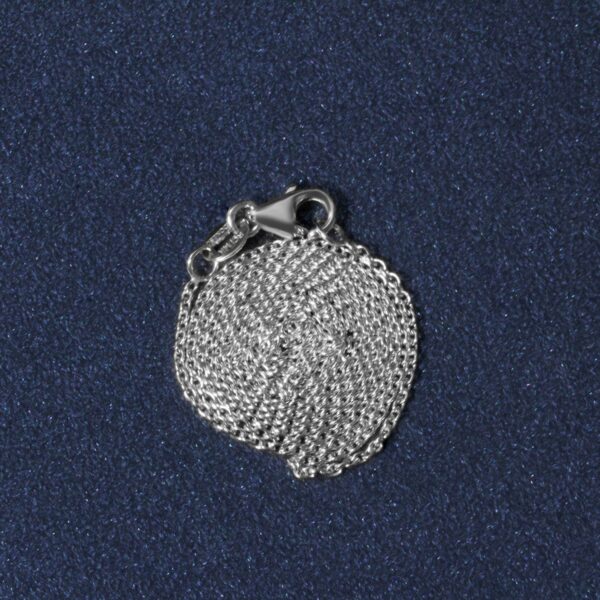 14k White Gold Round Cable Link Chain (1.10 mm) - Image 6