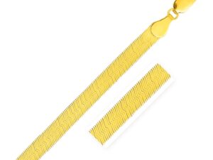 14k Yellow Gold Super Flex Herringbone Bracelet (4.60 mm)