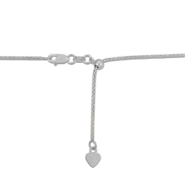 14k White Gold Adjustable Popcorn Chain (1.00 mm) - Image 5