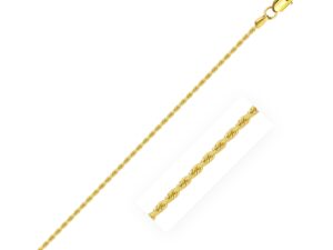 14k Yellow Gold Solid Rope Chain (1.30 mm)