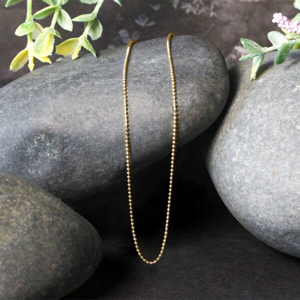 14k Yellow Gold Bead Chain 1.0mm (1.00 mm) - Image 6